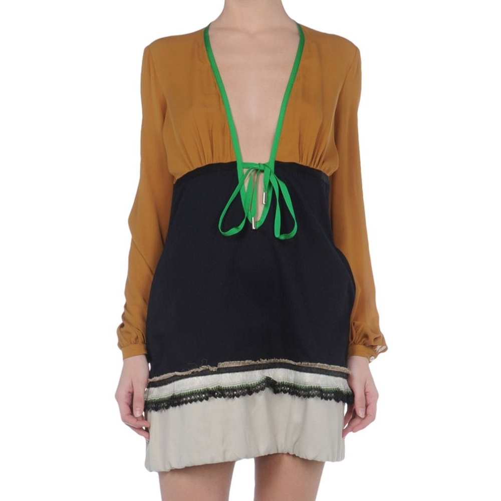 DSQUARED2 D2 Plunging V Neck Sheer RUNWAY